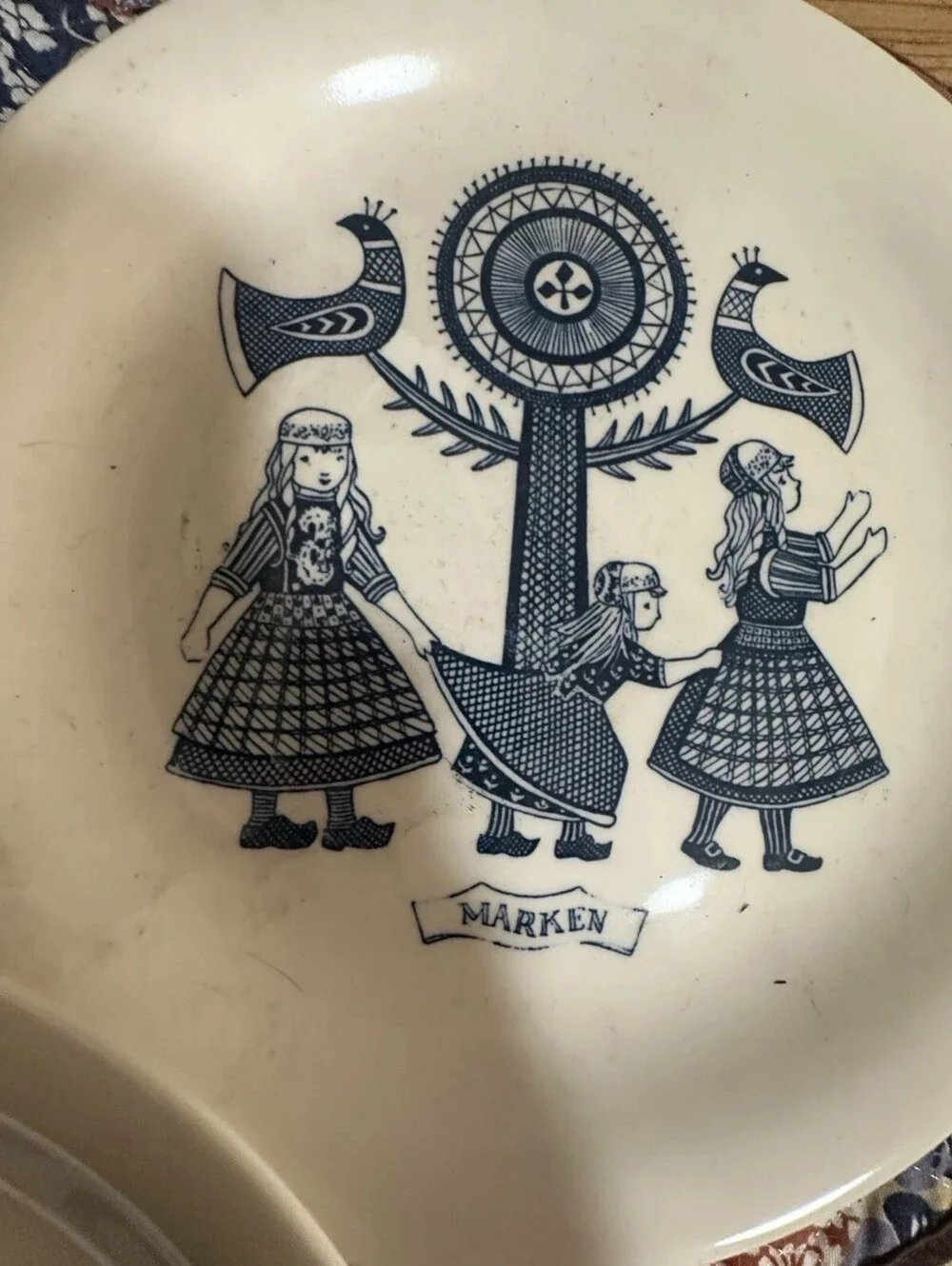 Vintage Royal Sphinx Maastricht Dutch Folk Art Plates Set 5 Scandinavian Holland
